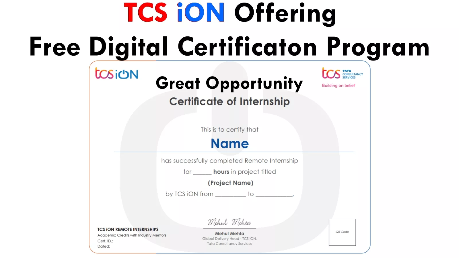 TCS iON Offering 15 Days Free Digital Certification Program